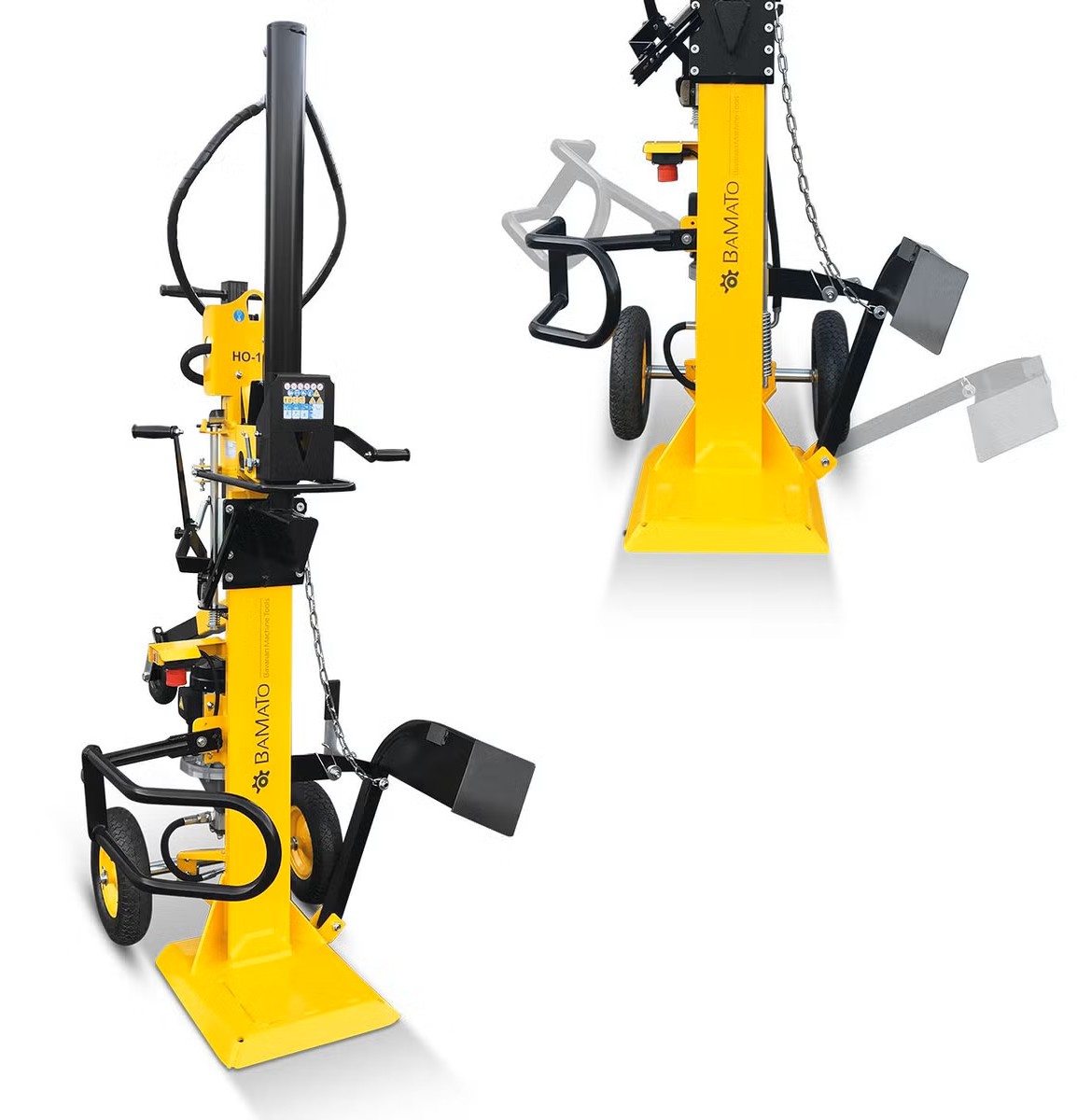 bamato holzspalter ho 16e | 400v | 16 tonnen | max. spaltlänge 1100 | 14,2 cm/s vorlaufgeschwindigkeit | brennholzspalter bamato holzspalter ho 16e | 400v | 16 tonnen | max. spaltlänge 1100 | 14,2 cm/s vorlaufgeschwindigkeit | brennholzspalter